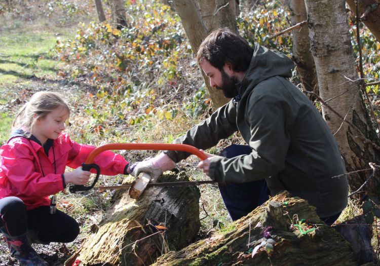 using tools on forest school