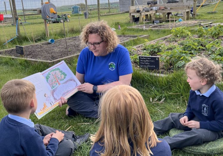 after school club garden reading