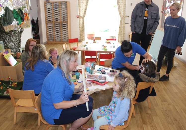 Fascepainting, toddler room, openday2018