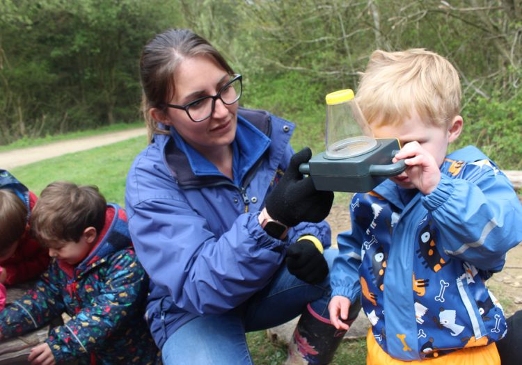 Forest School, 10 years, outdoor learning, bug hunting