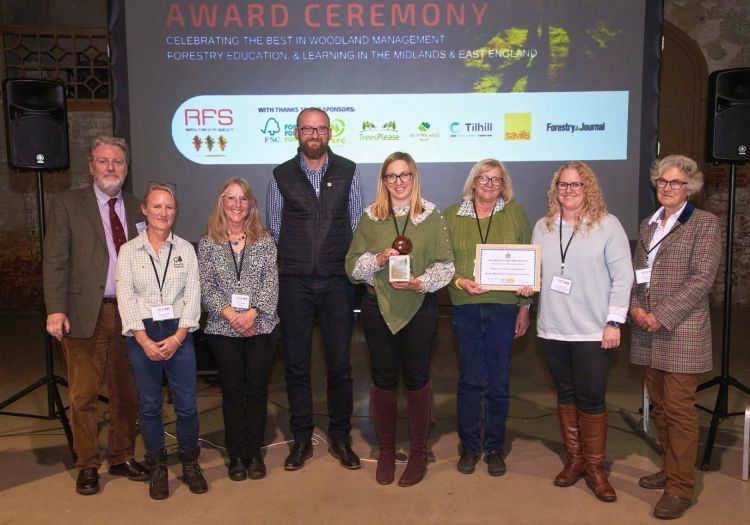 royal forestry society, award with judges and sponsors