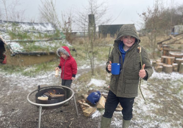 toasting marshmallows