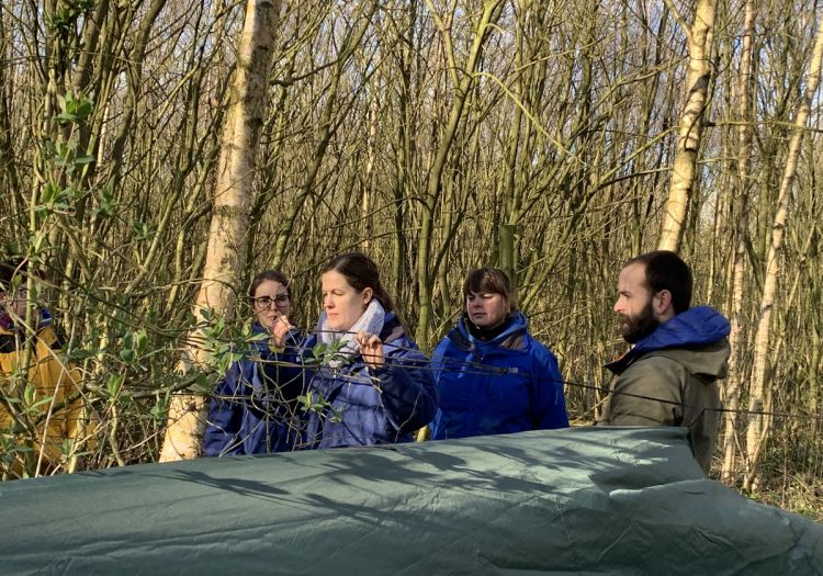 shelter building training session