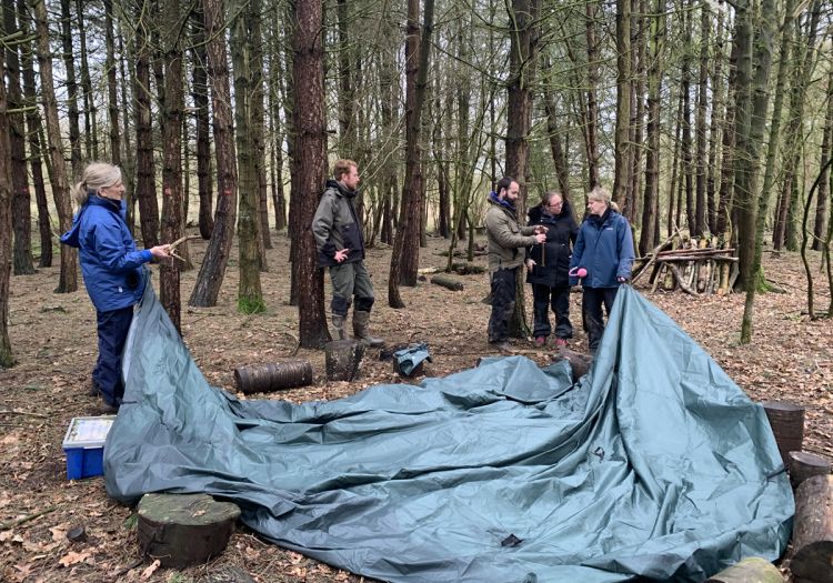 shelter building training session