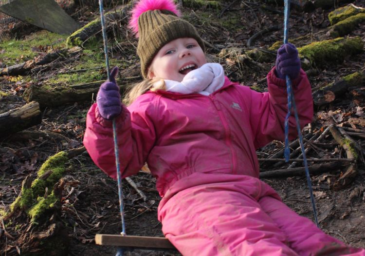 Swinging on Forest School