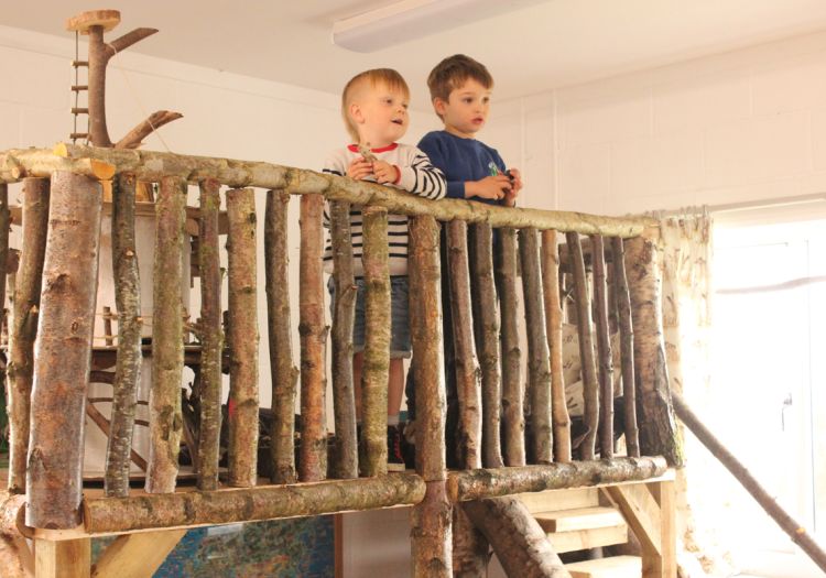 upstairs in tree house